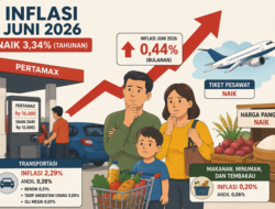 Inflasi Juni 2026 Melonjak ke 3,34 Persen