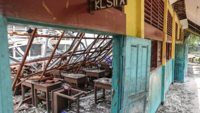 Kondisi SDN Kebayoran Lama Selatan 09, Jakarta Selatan yang rusak berat. Foto: BJ