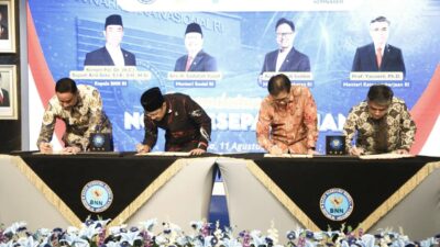 BNN, Kemensos, Kemenkes dan Kemenaker Tandatangani MoU Penanganan Korban Napza Secara Terpadu